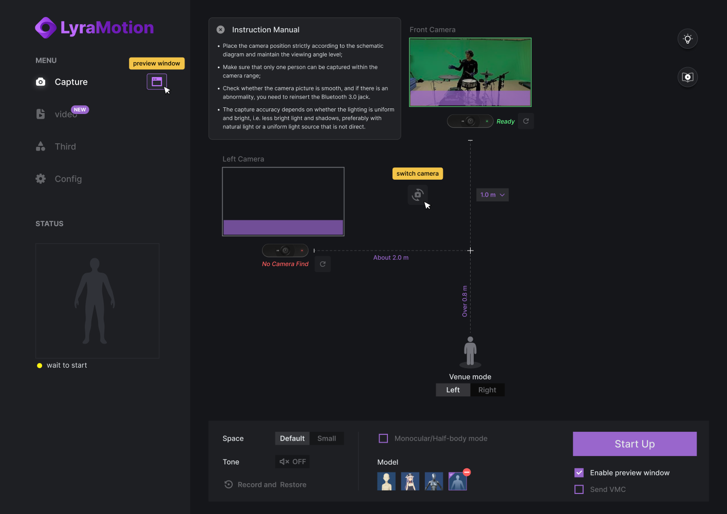 Lyra Motion usage screenshot